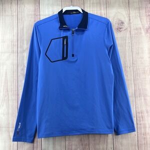 RLX Ralph Lauren Men's‎ Blue Golf 1/4 Zip Long Sleeve Pullover Shirt Size M